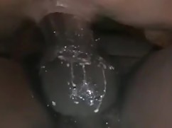 Wife big black cock, all his cum ends white and cream